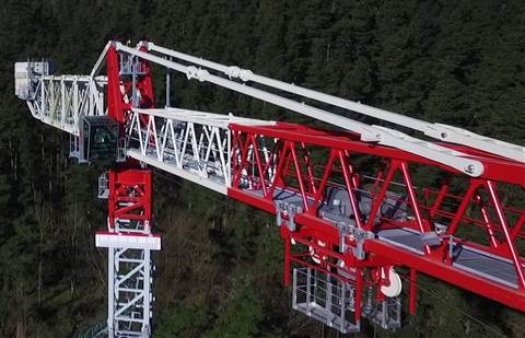 Interesting low top design of the Jaso J1400, the Spanish manufacturerâ€™s largest crane to date